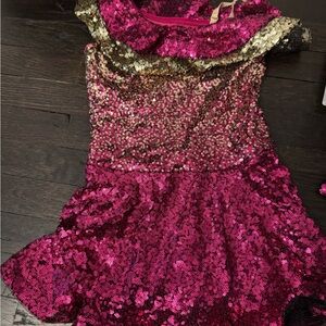 Revolution Pink and Gold Dance Costume size LC